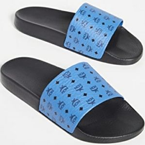 Mcm men's visetos slide sandals hotsell